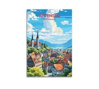 Modern Bedroom Wall Decoration Canvas Posters-Landscape Poster Appenzell, Switzerland Scenery Conveys Fresh And Elegant Feeling to Living Rooms Travel - Themed Spaces European - Style Rooms Landscape