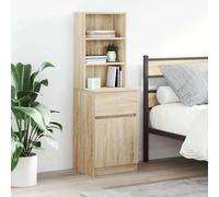 Modern Bedside Cabinet Bedside Table Home Storage Table Engineered Wood vidaXL