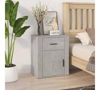 vidaXL Bedside Cabinet Concrete Grey 50x36x60 cm Engineered Wood