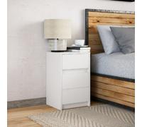 Modern Bedside Cabinet with LED Lights Home Storage Nightstand Table Unit vidaXL