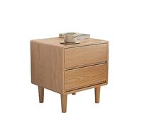 Modern Bedside Night Stand Narrow Side Table Modern End Side Table Side Table with 2 Drawers 2-Tier for Bedroom Living Room Office Study Small Spaces Easy to Assemble Solid and Stable. ( Color : Wood