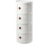 Modern Bedside Nightstand in Cream White, Nordic ABS Small Drawer Table, Compact Furniture for Bedroom, Space-Saving Design, Stylish Storage Solution for Modern Homes.