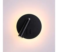 Modern Bedside Reading Wall Sconce with 3W Spotlight, Spot Lights Rotating 330° Folding 90° Up and Down, Hardwired Wall Mount Lights Indoor Mini Metal 8W LED Wall Lamp for Bedroom Hallway, W
