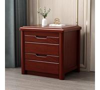 Modern Bedside Table with 2 Ders, No Assembly Required, Simple Red End Table for Bedroom, Sofa, Office - 50x40x50cm, Slish Side Table