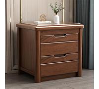Modern Bedside Table with 2 Ders, Simple & Slish Nightstand, No Assembly Required, Ideal for Bedroom & Living Room, Brass h, 40x40x50cm