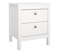 Modern Bedside Table with 2 Drawers - Bedroom Storage Nightstand Unit