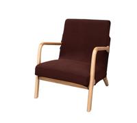 Modern Beige Armchair Slipcover with Wooden Legs - Elastic Single Sofa Protector for Home, Hotel & Bar Decor - Stylish Solid Color Recliner Cover