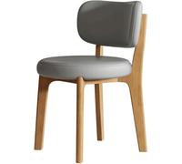 Modern Beige Upholstered Dining Chairs with Curved Back and Wooden Legs Stylish Kitchen Seating for Leisure and Dining Comfortable and Elegant Design.