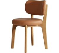 Modern Beige Upholstered Dining Chairs with Curved Back and Wooden Legs Stylish Kitchen Seating for Leisure and Dining Comfortable and Elegant Design.