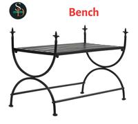 Modern Bench Vintage Style Metal Black Kitchen Living Room Seat vidaXL