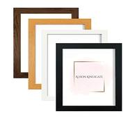 Modern Black 11x11 Frame - Square Picture Frames With Safe Perspex Front & Wall Hanging Hooks - Use As square 11x11 frame - square frame (11" x 11" (27.9 x 27.9cm), Black)