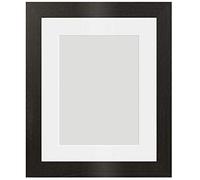 Modern Black 12x10 Photo Frame With Mount Photo Frame for Image Size 10 x 8 Inches, With Clear Perspex Sheet, to Hang Portrait or Landscape (12x10 For 10x8 Image Size, Black)