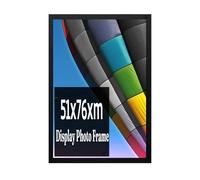 Modern Black 76x51 cm Wall Picture Frame - Sleek Photo Frame for Home Decor - Easy to Hang, Elegant Design - Family Portraits, Art Prints, and Memories