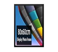 Modern Black 80x60 cm Wall Picture Frame - Sleek Photo Frame for Home Decor - Easy to Hang, Elegant Design - Family Portraits, Art Prints, and Memories