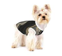 Modern Black And Gold Agate Gemstone,Cotton Sleeveless Pet T-Shirt Soft Stretchy Puppy Breathable Vest,L