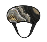 Modern Black and Gold Agate Gemstone, Full Eye Covers Light Blocking Eye Masks Blackout Sleep Eye Muffs