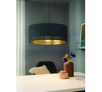 Modern Black And Gold Fabric Chandelier 3 Lights GL0449