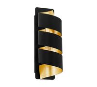 Modern Black and Gold Leaf Design Wall Light with 1 Light GL0363