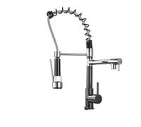 Modern Black and Rose Gold Kitchen Faucet Dual Handle Hot & Cold Water Sink Mixer Stylish Deck Mount for Contemporary KitchensLWX