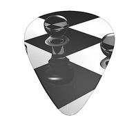 Modern Black and White Chess Board Printed Guitar Picks Personalized Guitar Plectrums 12 Pcs For Acoustic Guitar Electric Guitar And Bass Bulk Guitar Pick One Size