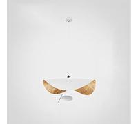 Modern Black and White Straw Hat Pendant Light, LED Ceiling Fixture for Hallway, Kitchen, Bedroom, Bathroom - Stylish and Versatile Lighting Solution