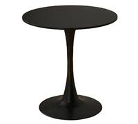 Modern Black and White Tulip Table - Scandinavian Style Dining Coffee Tea Shop Balcony Set with Chairs (80cm Size Black Color) - Perfect for Small Spaces
