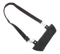 Modern Black Artificial Leather Sword Belt Holder for Cosplay Props | Adjustable Anti-slip Strap, Supple Texture, Hands-free Comfort, Theatre Shows, Themed Photoshoots