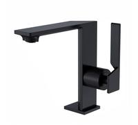 Modern Black Basin Faucet Brass Single Lever Waterfall Sink Mixer Tap Stylish Bathroom Upgrade & Elegant Design for Contemporary Bathrooms