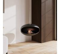 Modern Black Bioethanol Hanging Fire - AmberGlo