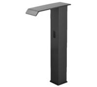 Modern Black Brass Bathroom Sink Faucet - Tall Infrared Sensor Waterfall Mixer Tap, Eco-Friendly, Water-Saving Design for Easy Installation and Contemporary Style