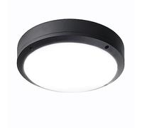 Ceiling Lights, 12W LED Motion Sensor Light Outdoor Ceiling Mount Motion Wall Light 3000K Exterior Waterproof Porch Light Modern Black Ceiling Light Fixture for House Patio Stairs Backyard, Warm Whit