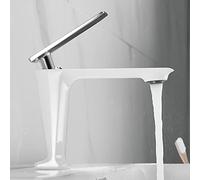Modern Black Chrome Bathroom Sink Faucet - Stylish Tall Short Single Lever Mixer Tap for Hot & Cold Water Deck Mounted Basin Faucet for Home & Kitchen Upgrade