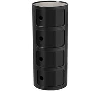 Modern Black Conibili Ondo Sto Unit with Sliding Ders 4 Tier nizer for Bathroom Living Room Side Table Slim Bedroom Fur Multi Purpose Plastic Cabinet