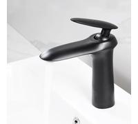 Modern Black d Brass Bathroom Sink Faucet Single Hole Deck Mount Hot & Cold Water Mixer Slish Basin Tap Contemporary Design and