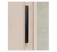 Modern Black Double Sided Aluminum Door Handles - 15.7in Push Pull Bar for Wooden Barn & Sliding Glass Doors - Stylish Exterior & Interior Hardware (Black+Bronze 70.8in/180cm)