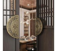 Modern Black Double-Sided Entrance Door Handle for Glass/Wooden Doors, 30 x 20 cm (Yellow 20X10cm(7.9)