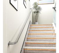 Modern Black Galvanized Iron Pipe Bar for Indoor Outdoor Decor Wall Mounted Square Railing for Stair Deck Loft Porch 8.2 Feet 2ft Length (Color)