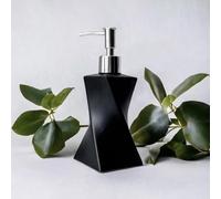 Modern Black Hand Soap Dispenser for Bathroom & Kitchen, 8.5oz