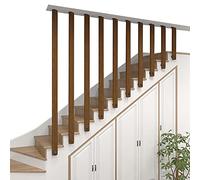 Modern Black il for Indoor & Outdoor Use Slip-Resistant Stair Railing with Wrought Iron Support Available in 1m to 3m Lengths - Cleto Kit (540cm)