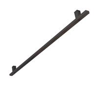 Modern Black il for Indoor/Outdoor Use Slip-Resistant Stair Railing with Wrought Iron Support Available in 1m to 3m Lengths - Complete Kit (500cm)