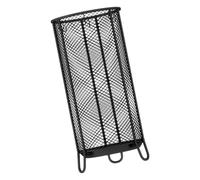 Modern Black Iron Umbrella Stand with Stainless Steel Drip Tray Space-Saving Design for Entryway Office or market - Slish and Cact Sto Solut