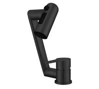 Modern Black Kitchen Faucet - 3-Function Pull-Down Sprayer, Stainless Steel Deck-Mounted Mixer, Hot & Cold Water, Space-Saving Design for Contemporary Kitchens, Easy Installation