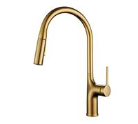 Modern Black Kitchen Faucet - Single Handle Pull-Down Sprayer, Easy-Clean Design, Dual Function, Perfect for Home & Commercial Use, Sleek & Stylish Addition.