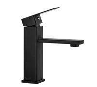 Modern Black Kitchen Faucet Single Hole Hot & Cold Mixer Tap Stainless Steel Deck Mount Sink Faucet Sleek Design for Short or Tall Sinks (29A86-DI)