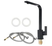 Modern Black Kitchen Sink Taps Mixer Tap Single Lever Basin Brass Mono Faucet