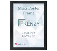 Modern Black Maxi Poster Frame 61 x 91.5cm Large Photo Frame 36 x 24 Inch Picture Frames With Clear Perspex Front & Wall Mounting Black 36" x 24" premium quality frames