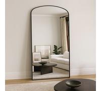 Modern Black Metal Arch Full Length Mirror 200cm x 100cm Agenzia 14 Black XL