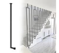 Modern Black Metal Stair Spindles - Adjustable Indoor Balusters for Staircase Porch & Deck 0.2m/7.9in/0.7ft Stylish Columnas for Home Decor
