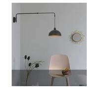 Modern Black Metal Wall Light for Bedroom Bedside Reading Long Arm Wall Lamp Adjustment,Energy Conservation Wall Light (White Light 20 * 25cm)