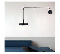 Modern Black Metal Wall Light for Bedroom Bedside Reading Long Arm Wall Lamp Adjustment,Energy Conservation Wall Light (Warm Light 30 * 7cm)